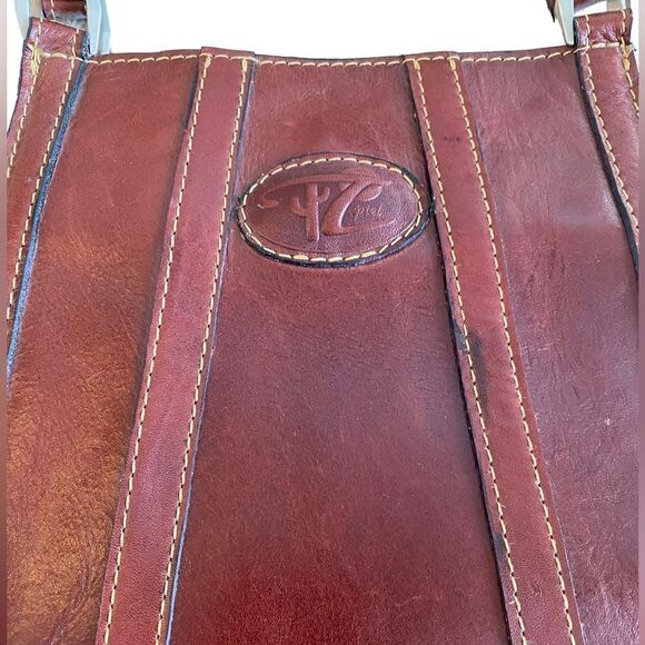 Handmade Mexican Brown Leather Satchel Bag - Picture 9 of 15